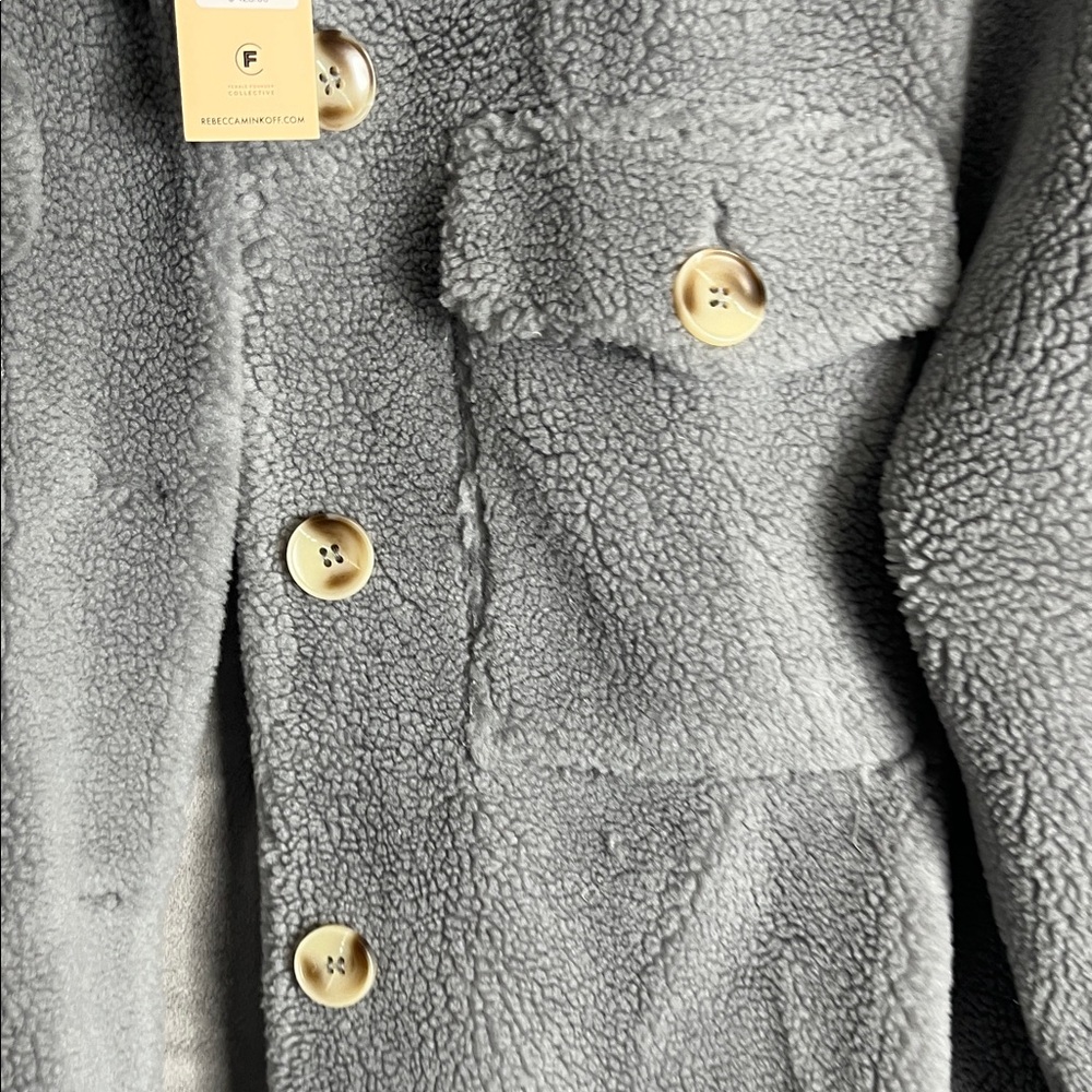 Rebecca Minkoff Gray Pea Coat Jacket NWT - Picture 4 of 9